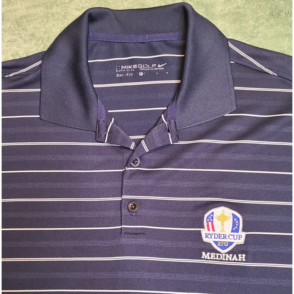Nike Golf Shirt Men's Large Dri-Fit Polo Ryder Cup Medinah Golf Ketel One Logo
